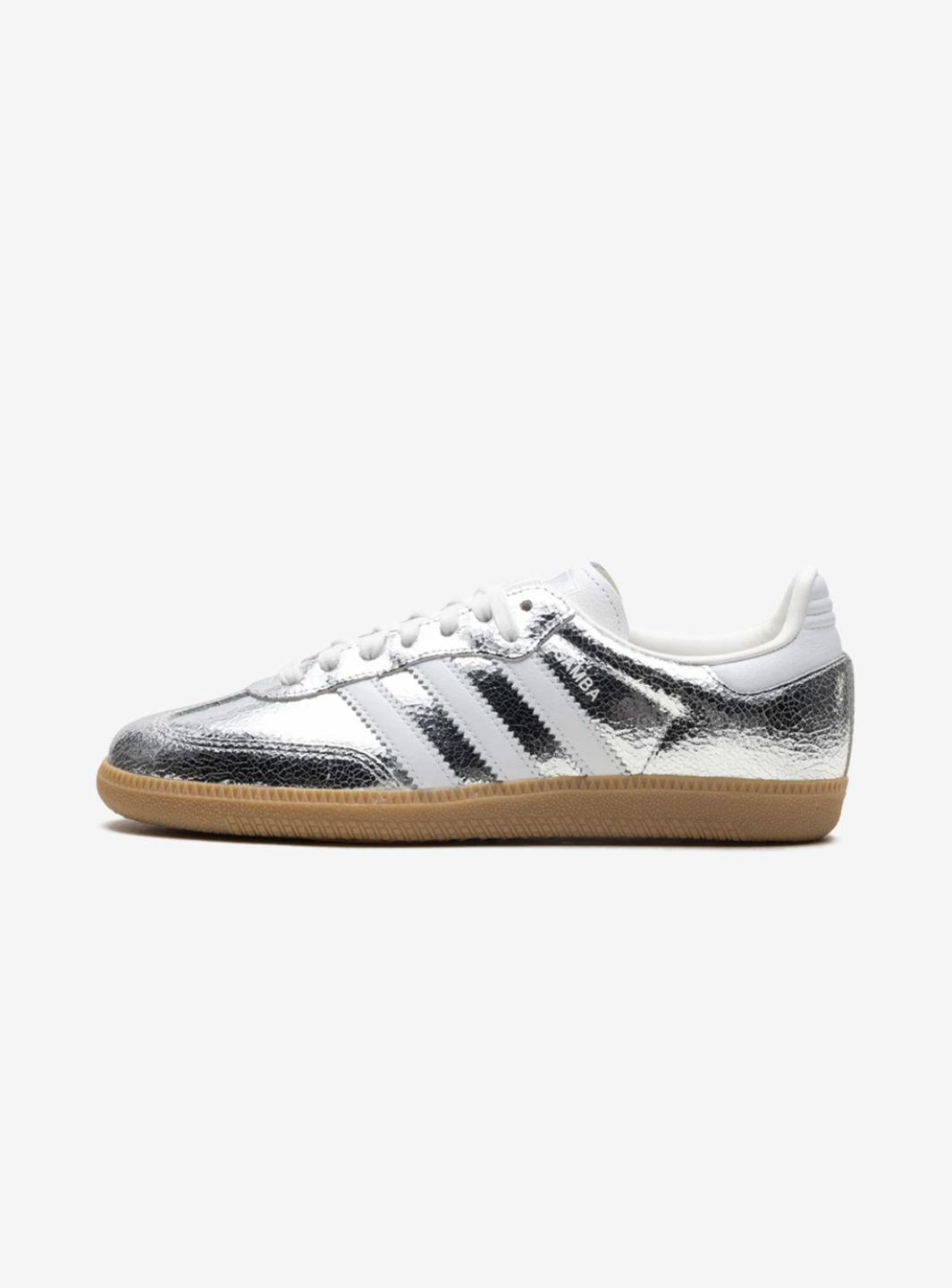 AD Samba OG Silver Metallic Cracked Leather